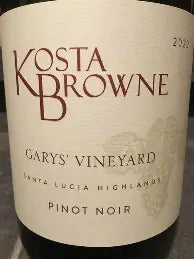 Kosta Browne 2022 "Garys' Vineyard" Santa Lucia Highlands Pinot Noir 97 JD